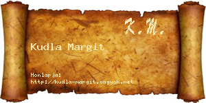 Kudla Margit névjegykártya